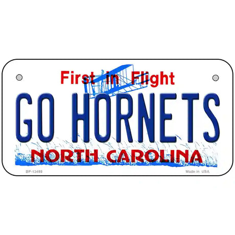 Hornets Fan Novelty Metal License Plate Tag 6" x 3" (BP)