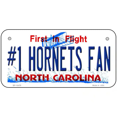 Number 1 Hornets Fan Novelty Metal License Plate Tag 6" x 3" (BP)