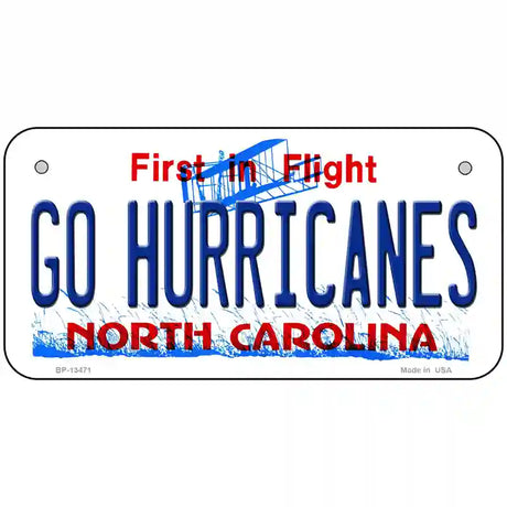 Go Hurricanes Novelty Metal License Plate Tag 6" x 3" (BP)