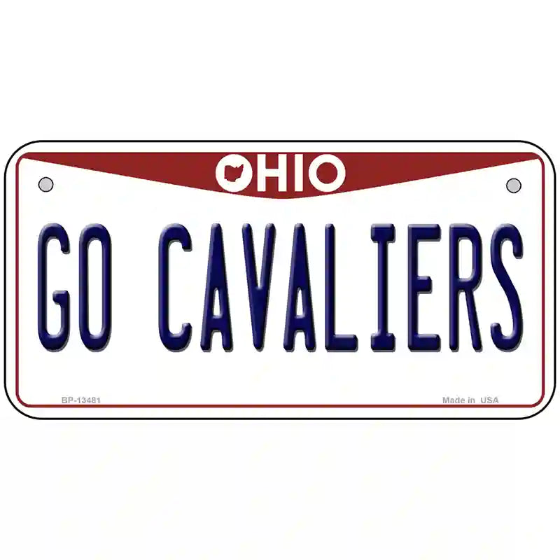 Go Cavaliers Novelty Metal License Plate Tag 6" x 3" (BP)