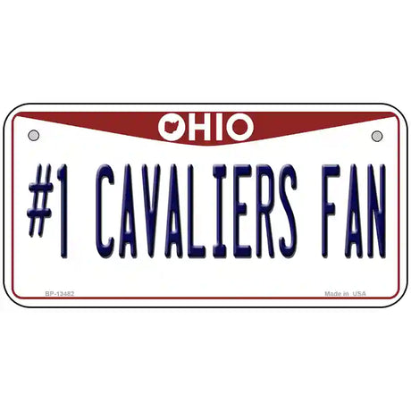 Number 1 Cavaliers Fan Novelty Metal License Plate Tag 6" x 3" (BP)