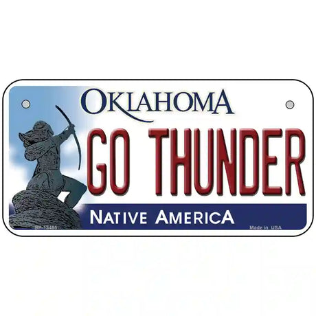 Go Thunder Novelty Metal License Plate Tag 6" x 3" (BP)