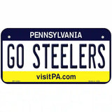 Go Steelers Novelty Metal License Plate Tag 6" x 3" (BP)