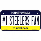 Number 1 Steelers Fan Novelty Metal License Plate Tag 6" x 3" (BP)