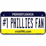 Number 1 Phillies Fan Novelty Metal License Plate Tag 6" x 3" (BP)