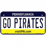 Go Pirates Novelty Metal License Plate Tag 6" x 3" (BP)