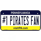 Number 1 Pirates Fan Novelty Metal License Plate Tag 6" x 3" (BP)