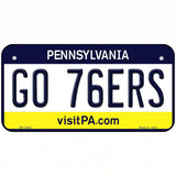 Go 76ers Novelty Metal License Plate Tag 6" x 3" (BP)