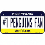 Number 1 Penguins Fan Novelty Metal License Plate Tag 6" x 3" (BP)