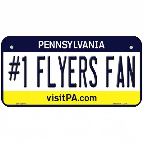 Number 1 Flyers Fan Novelty Metal License Plate Tag 6" x 3" (BP)