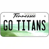 Go Titans Novelty Metal License Plate Tag 6" x 3" (BP)