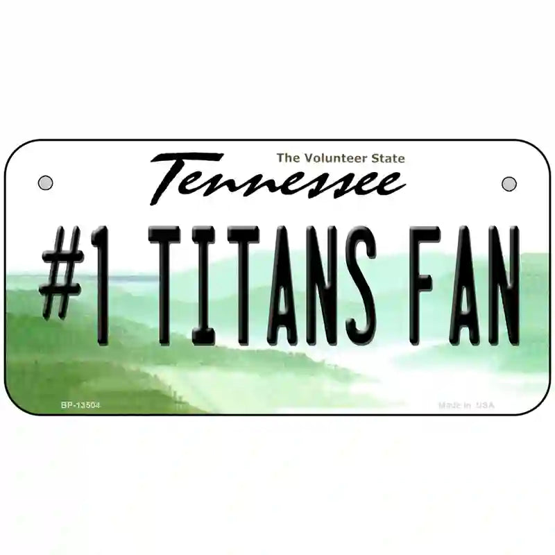 Number 1 Titans Fan Novelty Metal License Plate Tag 6" x 3" (BP)