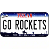 Go Rockets Novelty Metal License Plate Tag 6" x 3" (BP)