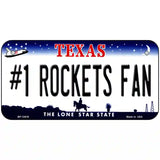 Number 1 Rockets Fan Novelty Metal License Plate Tag 6" x 3" (BP)