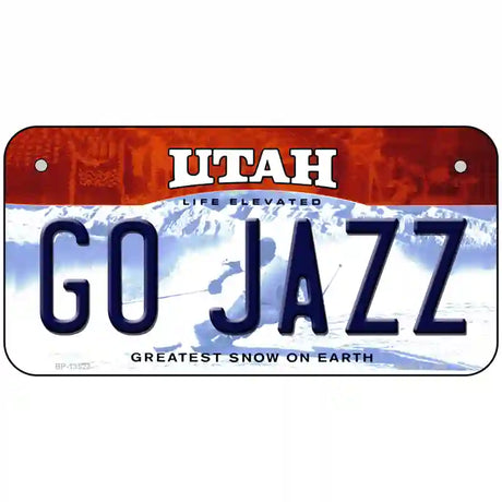 Go Jazz Novelty Metal License Plate Tag 6" x 3" (BP)