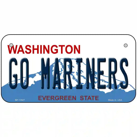 Go Mariners Novelty Metal License Plate Tag 6" x 3" (BP)