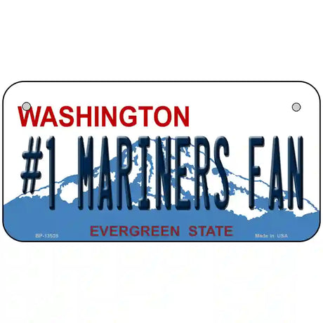 Number 1 Mariners Fan Novelty Metal License Plate Tag 6" x 3" (BP)