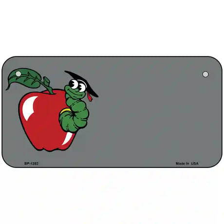 Teacher Apple Offset Novelty Metal License Plate 6" x 3" (BP)