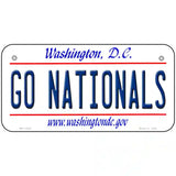 Go Nationals Novelty Metal License Plate Tag 6" x 3" (BP)