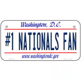 Number 1 Nationals Fan Novelty Metal License Plate Tag 6" x 3" (BP)