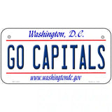 Go Capitals Novelty Metal License Plate Tag 6" x 3" (BP)