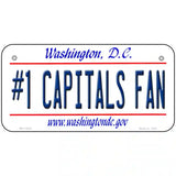 Number 1 Capitals Fan Novelty Metal License Plate Tag 6" x 3" (BP)