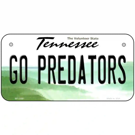 Go Predators Novelty Metal License Plate Tag 6" x 3" (BP)