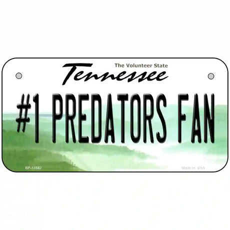 Number 1 Predators Fan Novelty Metal License Plate Tag 6" x 3" (BP)