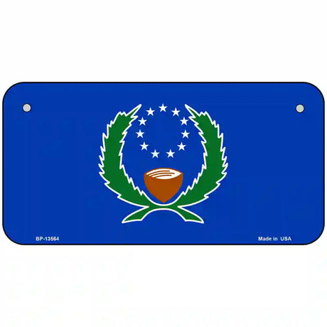 Pohnpei Flag Metal Novelty License Plate 6" x 3" (BP)