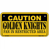 Caution Golden Knights Novelty Metal License Plate Tag 6" x 3" (BP)