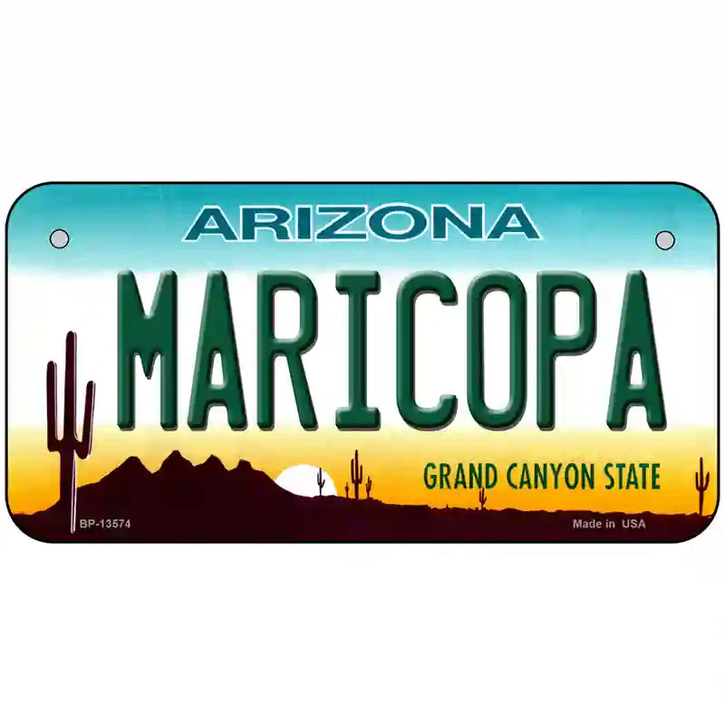 Maricopa Arizona Novelty Metal License Plate Tag 6" x 3" (BP)