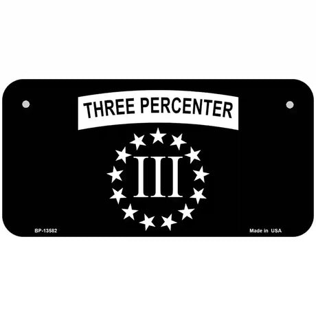 3 Percenter Ring of Stars Novelty Metal License Plate Tag 6" x 3" (BP)