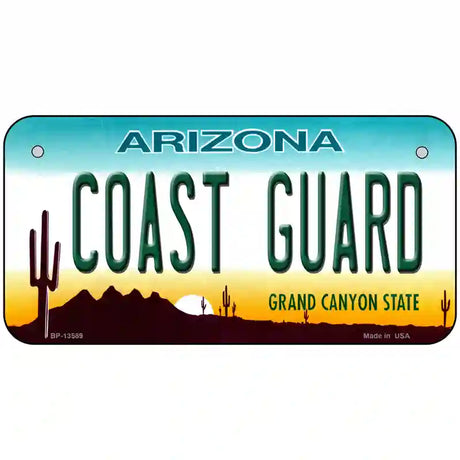 Coast Guard Arizona Novelty Metal License Plate Tag 6" x 3" (BP)