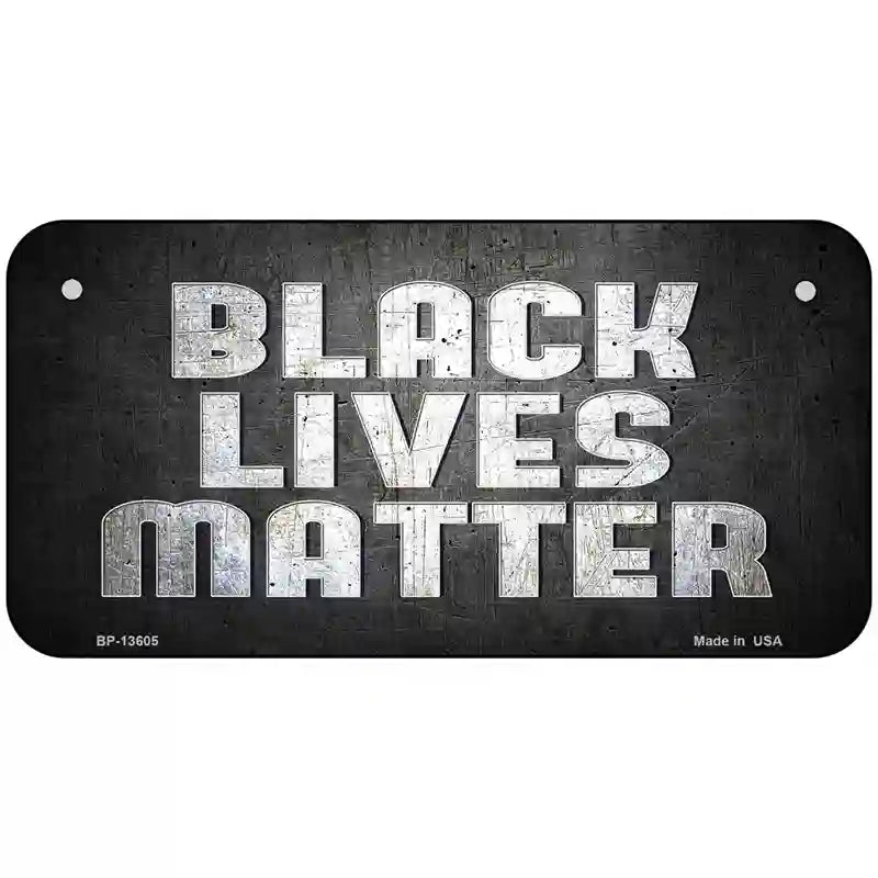 Black Lives Matter Faded Novelty Metal License Plate Tag 6" x 3" (BP)