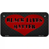 Black Lives Matter Heart Novelty Metal License Plate Tag 6" x 3" (BP)