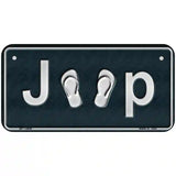 J**P Flipflop Novelty Metal License Plate Tag 6" x 3" (BP)