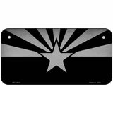 Arizona Flag Black  Novelty Metal License Plate Tag 6" x 3" (BP)