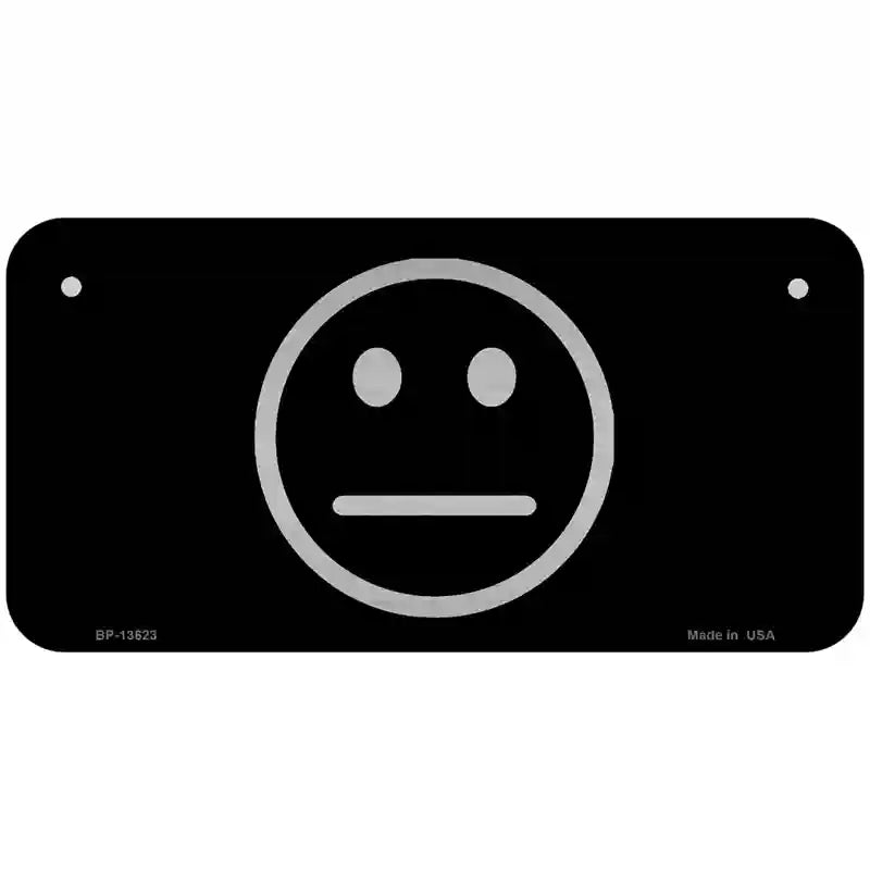 Meh Black Novelty Metal License Plate Tag 6" x 3" (BP)