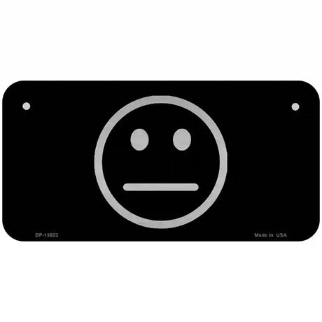 Meh Black Novelty Metal License Plate Tag 6" x 3" (BP)