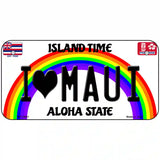 I Heart Maui Novelty Metal License Plate Tag 6" x 3" (BP)