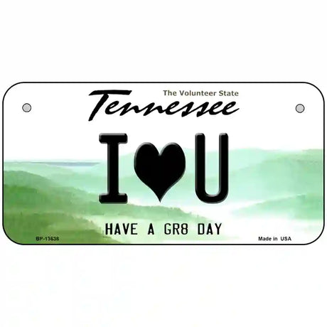 I Heart You Novelty Metal License Plate Tag 6" x 3" (BP)