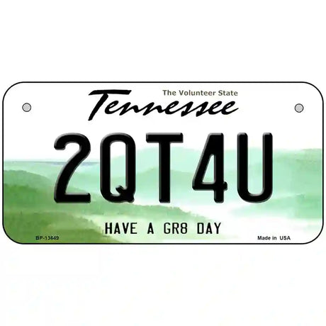 Too Cute For You Novelty Metal License Plate Tag 6" x 3" (BP)