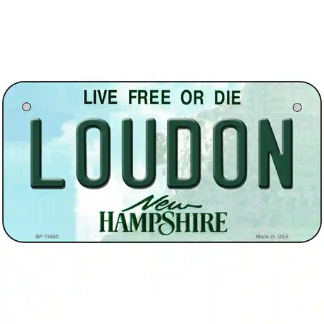 Loudon New Hampshire Novelty Metal License Plate Tag 6" x 3" (BP)