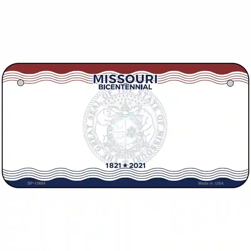 Missouri Bicentennial Novelty State Blank Metal License Plate 6" x 3" (BP)