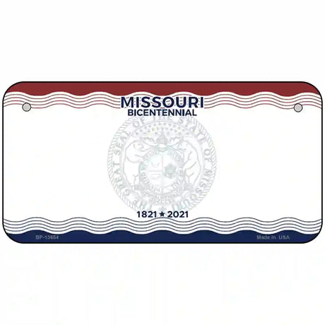 Missouri Bicentennial Novelty State Blank Metal License Plate 6" x 3" (BP)