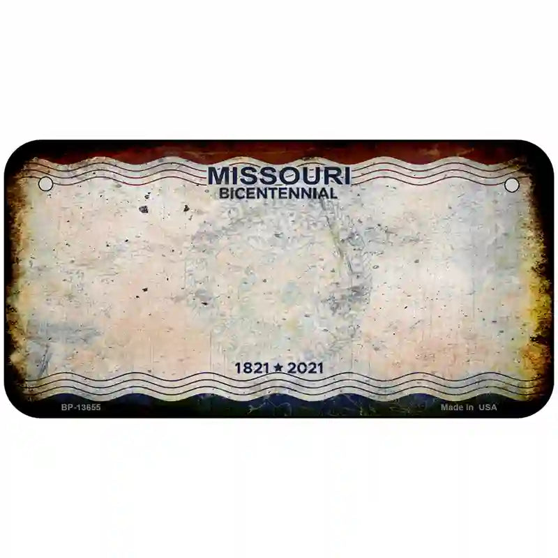 Missouri Bicentennial Novelty Metal License Plate Tag 6" x 3" (BP)