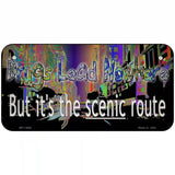 Drugs Lead Nowhere Novelty Metal License Plate Tag 6" x 3" (BP)