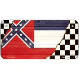 Mississippi Racing Flag Novelty Metal License Plate Tag 6" x 3" (BP)