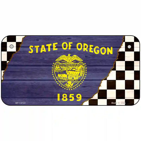 Oregon Racing Flag Novelty Metal License Plate Tag 6" x 3" (BP)