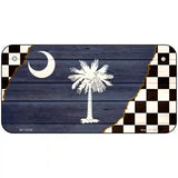 South Carolina Racing Flag Novelty Metal License Plate Tag 6" x 3" (BP)